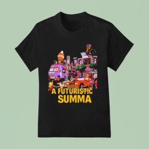 A Futuristic Summa Rap Album Cover Street Art Cartoon Hip Hop T Shirt