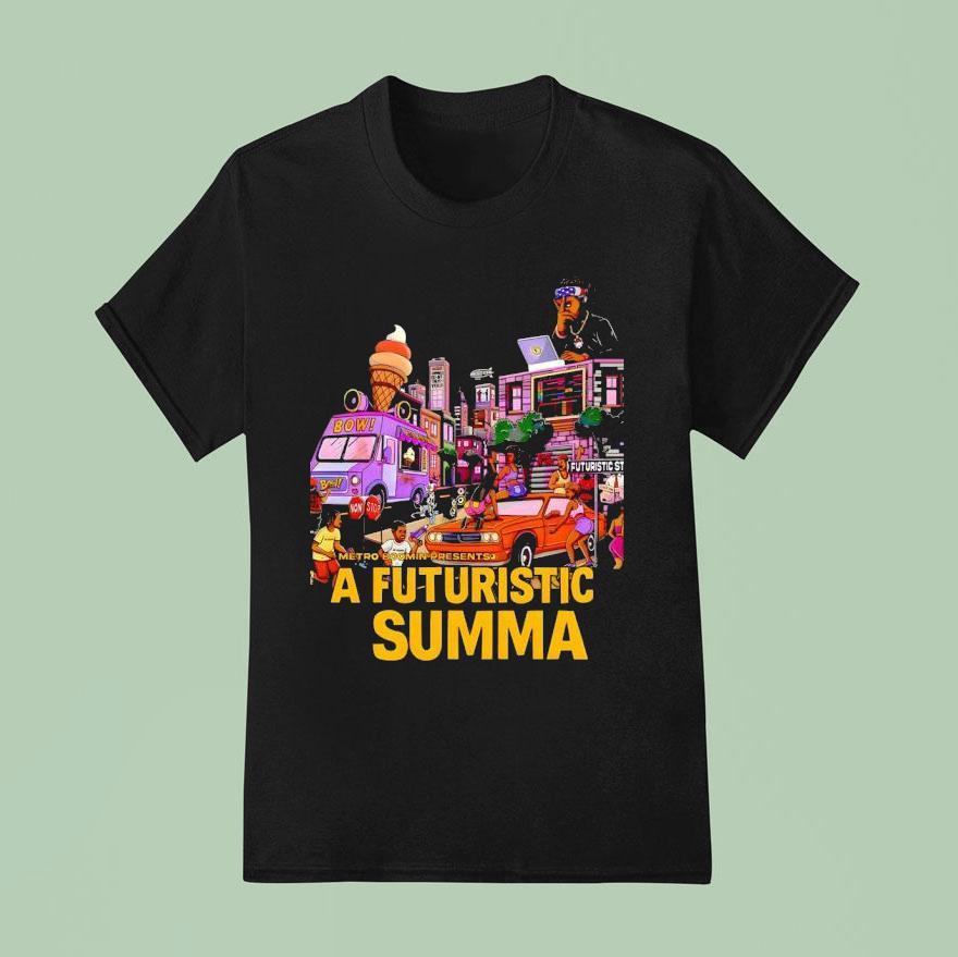 A Futuristic Summa Rap Album Cover Street Art Cartoon Hip Hop T Shirt