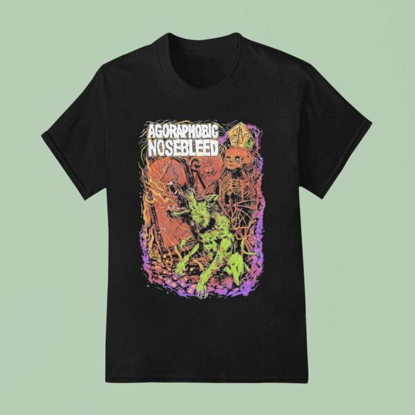 Agoraphobic Nosebleed Dog T Shirt