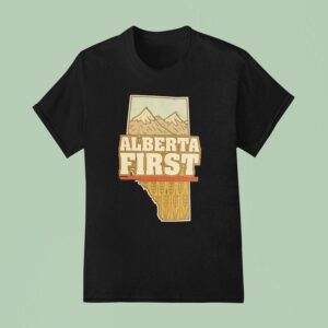 Alberta First Map Vintage T Shirt