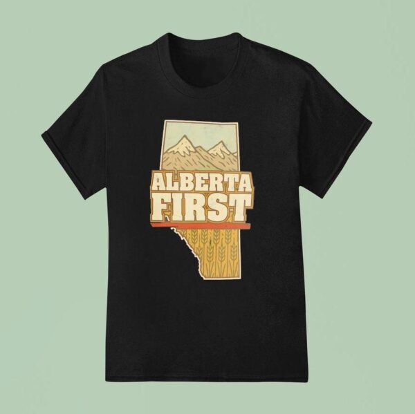 Alberta First Map Vintage T Shirt
