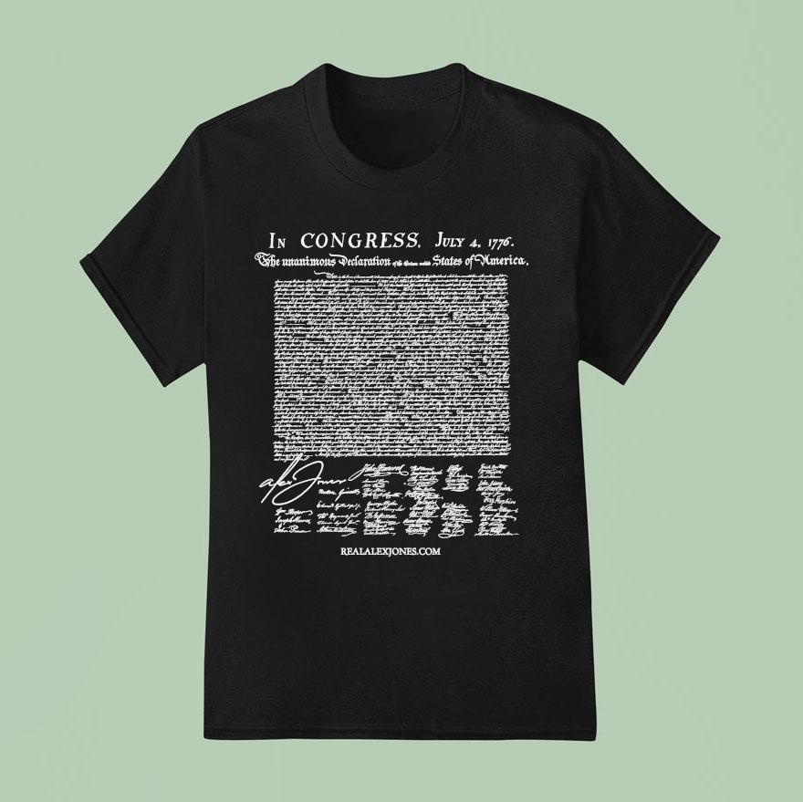Alex Jones Crackdown Declaration Of Alex In Congress July T Shirt
