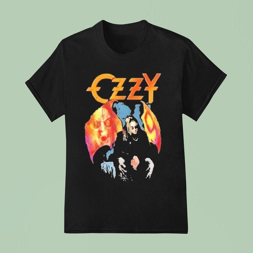 Alice Cooper Wearing Ozzy Osbourne Patient No Wings T Shirt