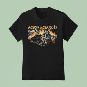 Amon Amarth Saxons And Vikings Axe Sword Heads T Shirt