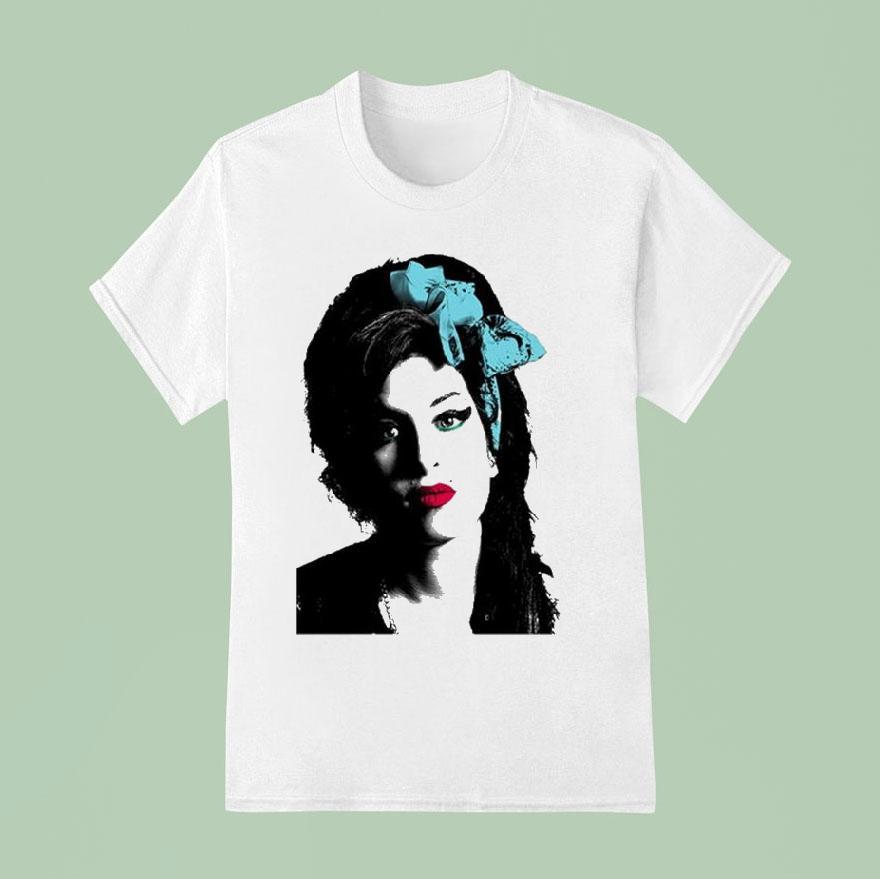 Amy Winehouse Portrait Photo T Shirt