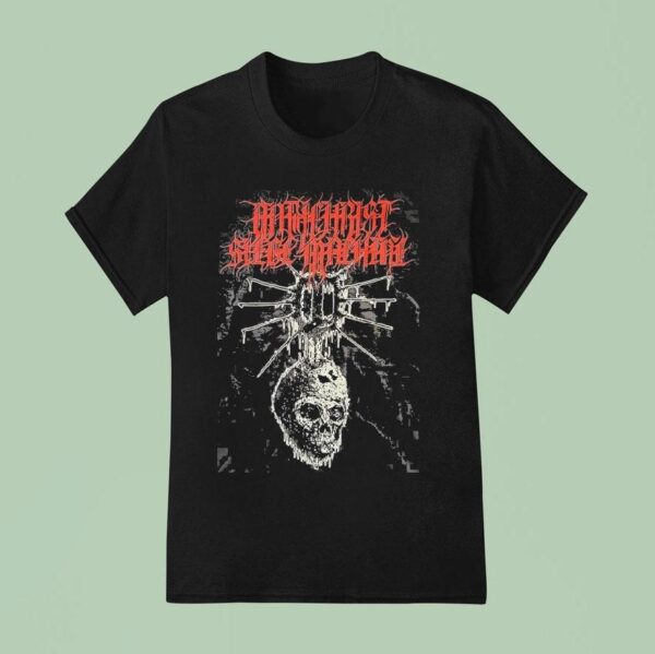 Antichrist Siege Machine Knife Skull T Shirt