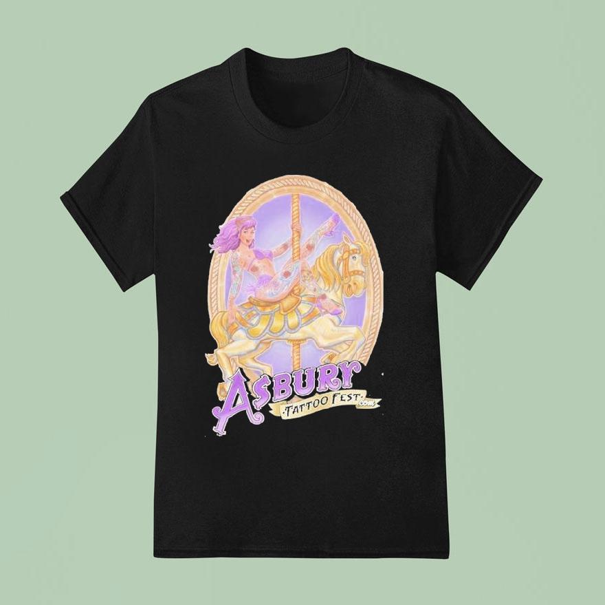 Asbury Tattoo Fest Girl Horse T Shirt