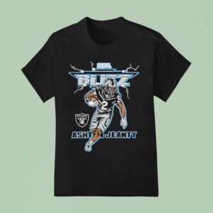 Ashton Jeanty Nfl Blitz Las Vegas Raiders T Shirt