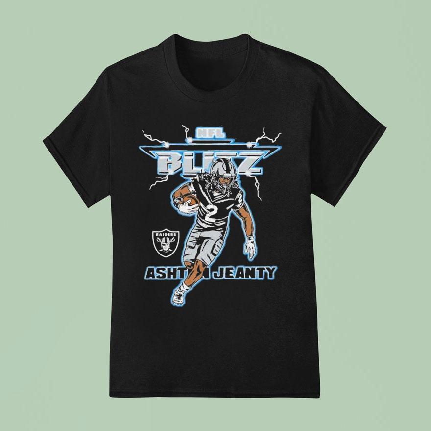 Ashton Jeanty Nfl Blitz Las Vegas Raiders T Shirt
