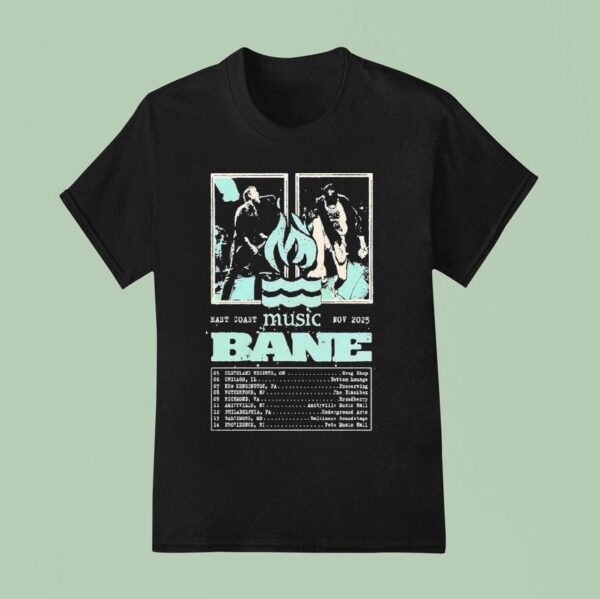 Bane Band Hot Water Music East Coast Nov Tour Dates T Shirt