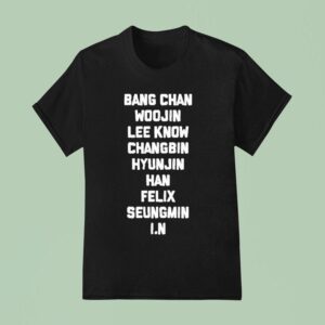 Bang Chan Woojin Lee Know Changbin Hyunjin Han Felix Seungmin I N T Shirt