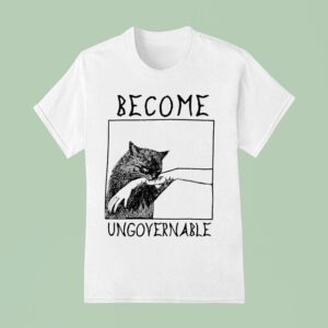 Become Ungovernable Cat Biting Hand T Shirt