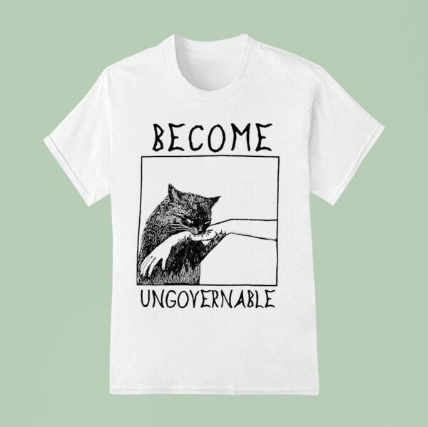 Become Ungovernable Cat Biting Hand T Shirt