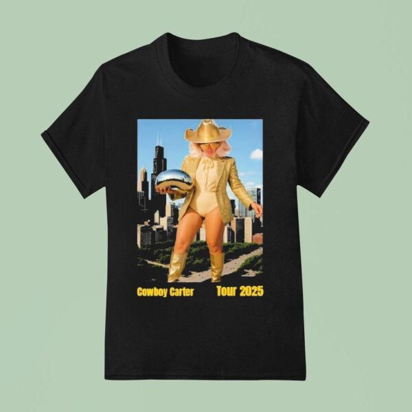 Beyonce Chicago Cowboy Carter Tour T Shirt
