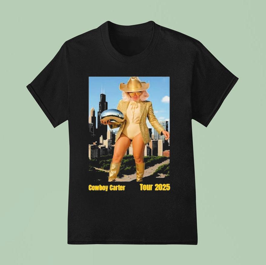 Beyonce Chicago Cowboy Carter Tour T Shirt