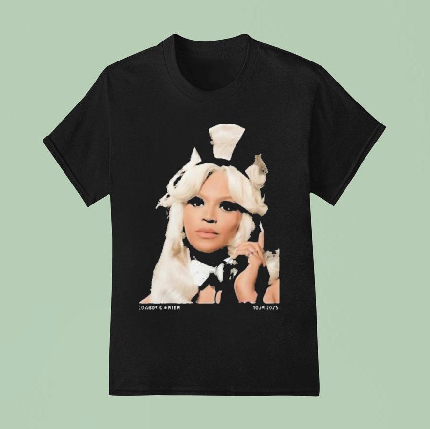 Beyonce Las Vegas Cowboy Carter Tour Blonde Showgirl Venue At Allegiant Stadium On July T Shirt