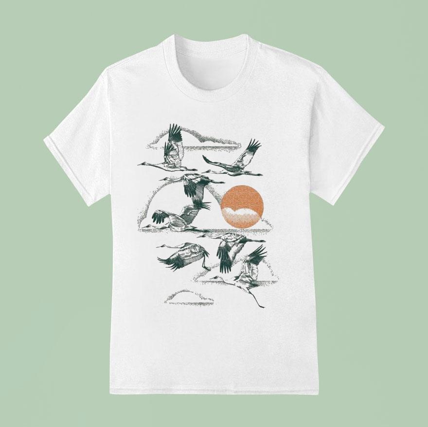 Bird Collective Whooping Crane T Shirt