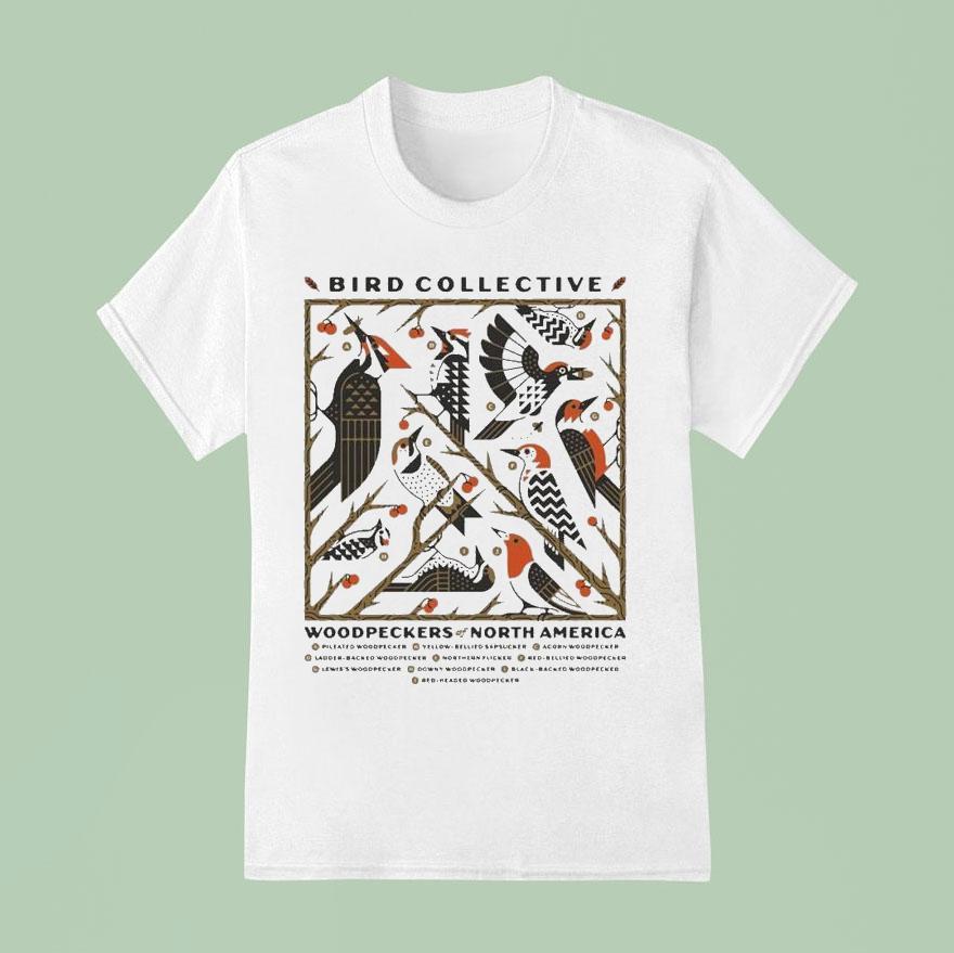 Bird Collective Woodpeckers Of North America T Shirt