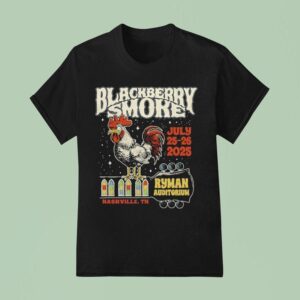 Blackberry Smoke Ryman Auditorium Nashville Tn Rooster Guitar T Shirt