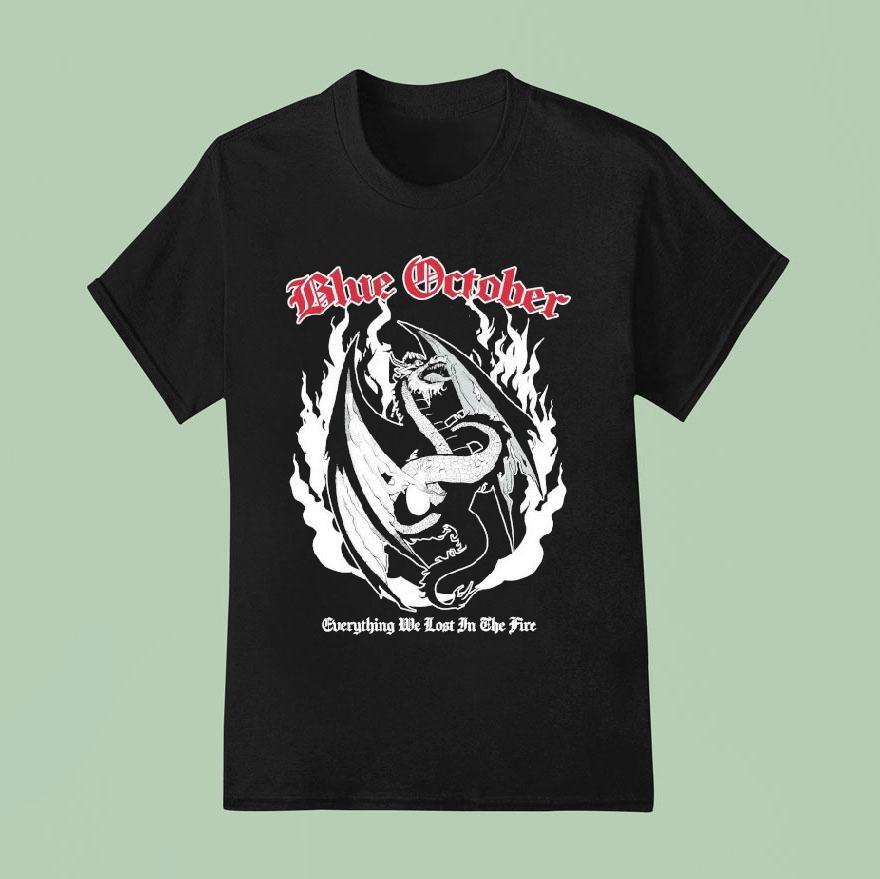 Blue October Everything We Lost In The Fire Dragon T Shirt