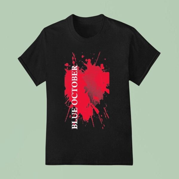 Blue October Splatter Hear T Shirt