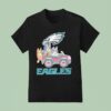 Bluey Characters Driving Philadelphia Eagles Logo T Shirt