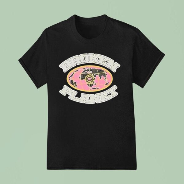 Broken Planet Grid Globe T Shirt