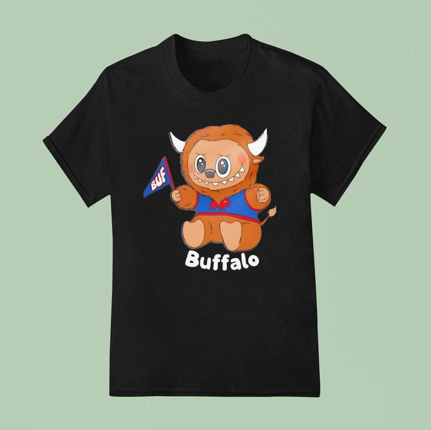 Bufufu Labubu X Buffalo Bills T Shirt