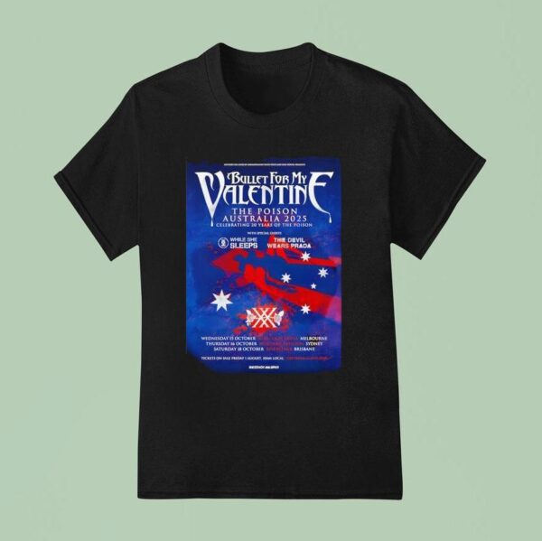 Bullet For My Valentine Australia Tour T Shirt