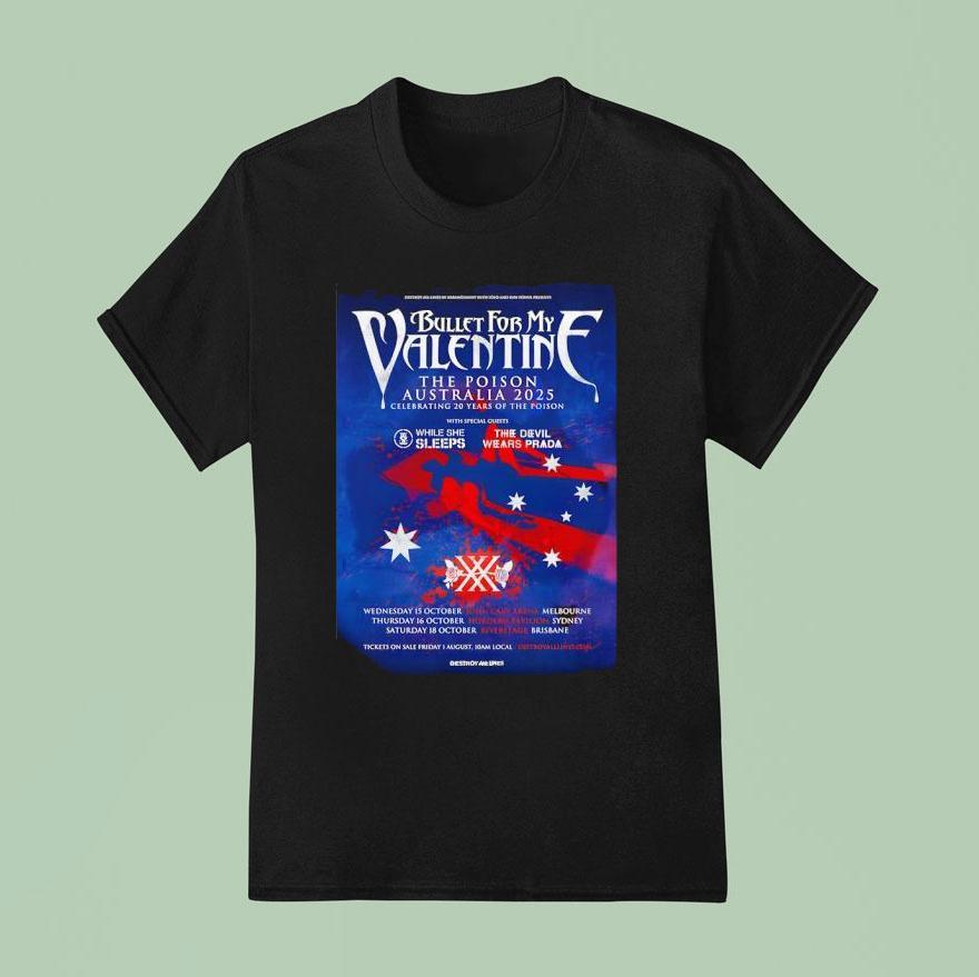 Bullet For My Valentine Australia Tour T Shirt
