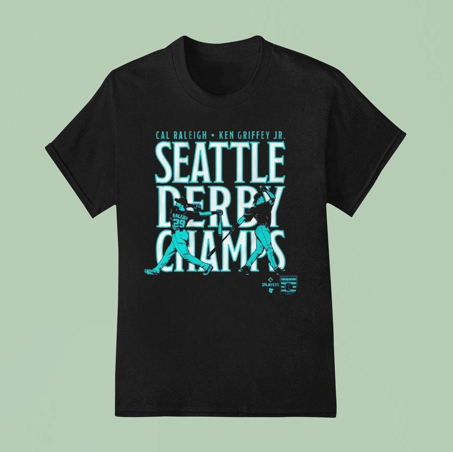 Cal Raleigh And Ken Griffey Jr Seattle Derby Champs T Shirt