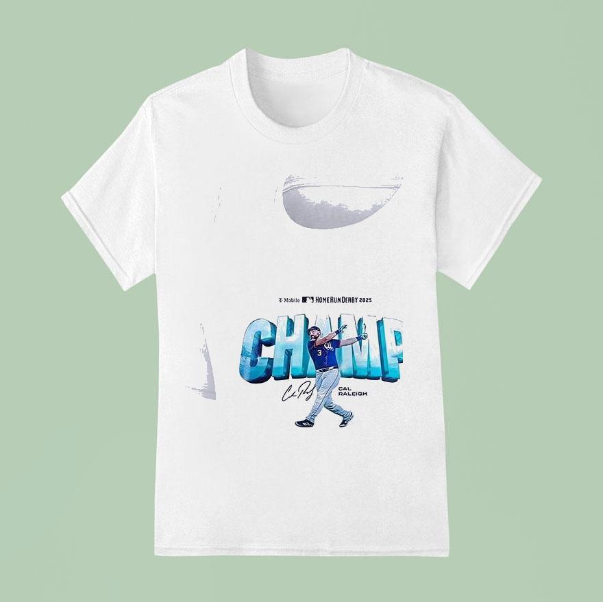 Cal Raleigh Seattle Mariners Home Run Derby Champion Signature T Shirt