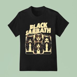 Cat Black Sabbath Metal Rock Band T Shirt