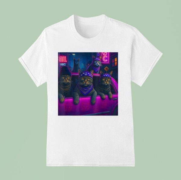 Cat Gang Meme Vintage Street Cool Cat Lovers T Shirt