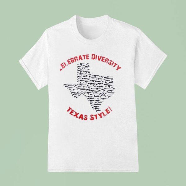 Celebrate Diversity Texas Style Map T Shirt