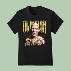Charles Oliveira Champion Portrait Gold Lettering Ufc Ar T Shirt