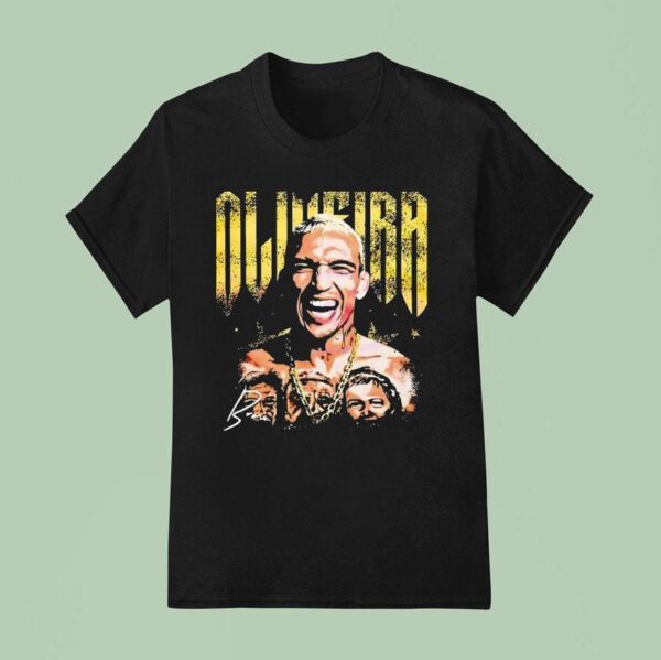 Charles Oliveira Champion Portrait Gold Lettering Ufc Ar T Shirt