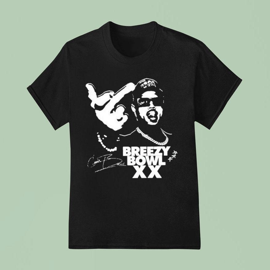 Chris Brown Tour Breezy Bowl Xx Middle Finger T Shirt