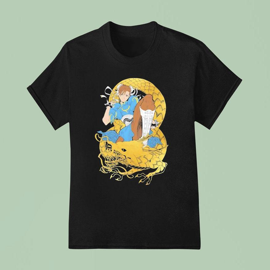 Chun Li Gold Dragon T Shirt