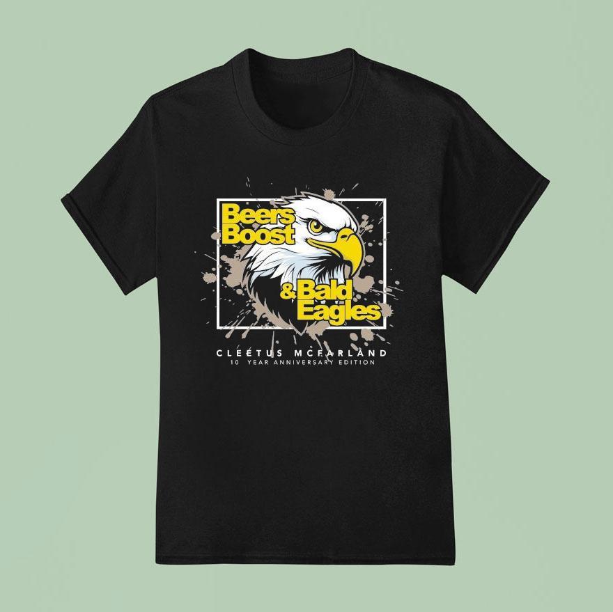 Cleetus Mcfarland Beer Boost And Bald Eagles Th T Shirt