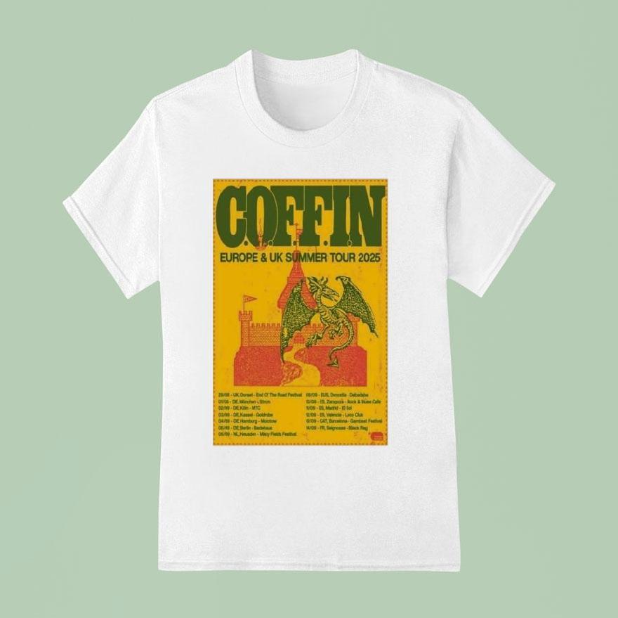 Coffin Europe Uk Summer Tour Dates Dragon T Shirt