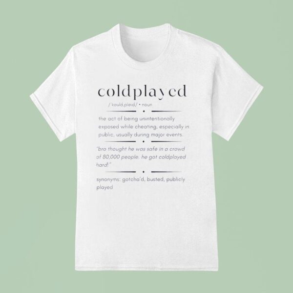 Coldplay Noun Meaning Definition T Shirt