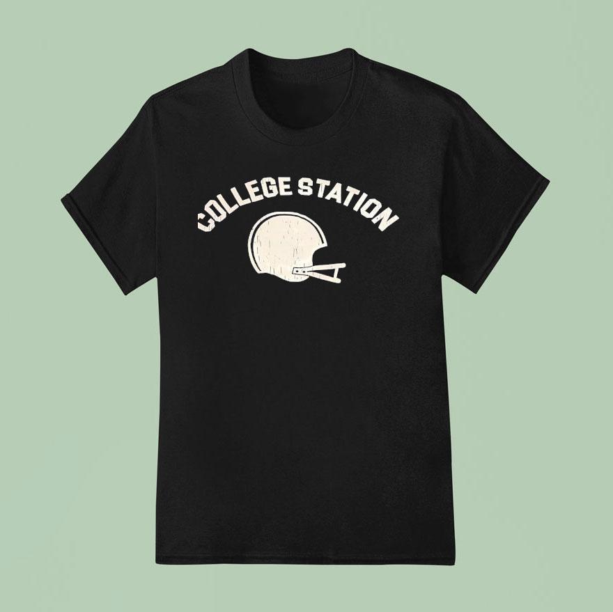 College Station Texas Am Aggies Football Helme T Shirt