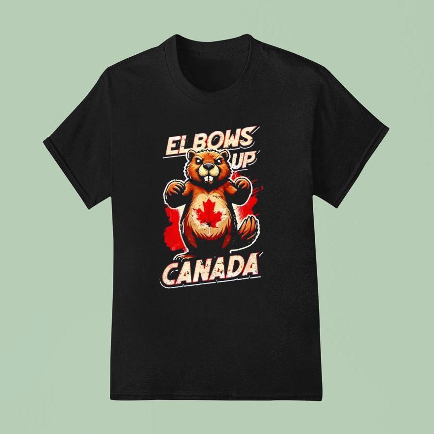 Contrarian Elbows Up Canada T Shirt