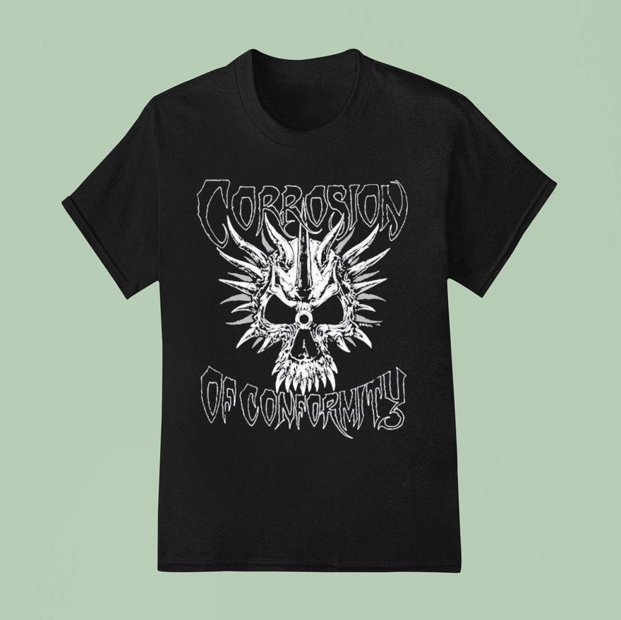 Corrosion Of Conformity Old School Skull T Shirt
