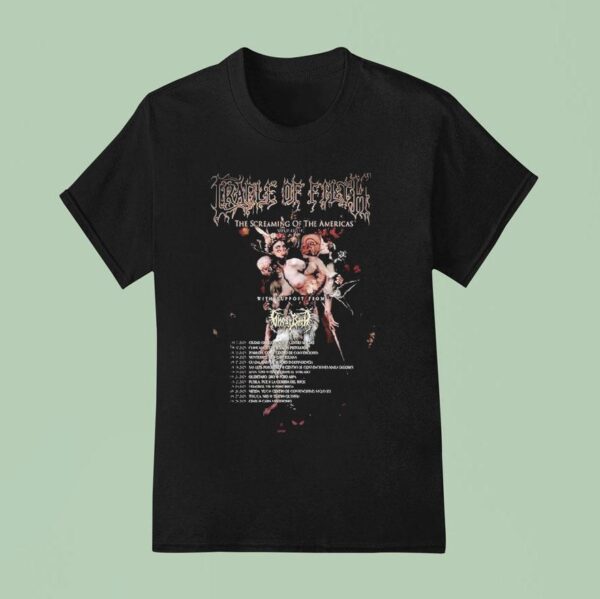 Cradle Of Filth Mexican The Screaming Of The Americas Tour Dates Off September Th In Ciudad Obregon At Centro Magno T Shirt
