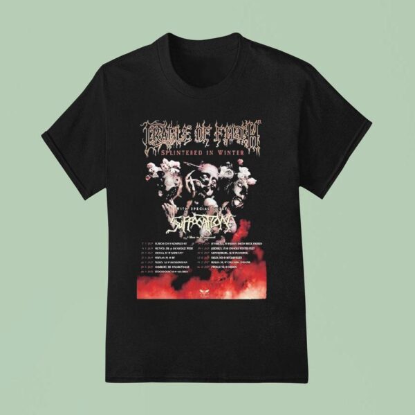 Cradle Of Filth Splintered In Winter Europe Tour Dates Off On November Th In Zurich Ch At Komplex T Shirt