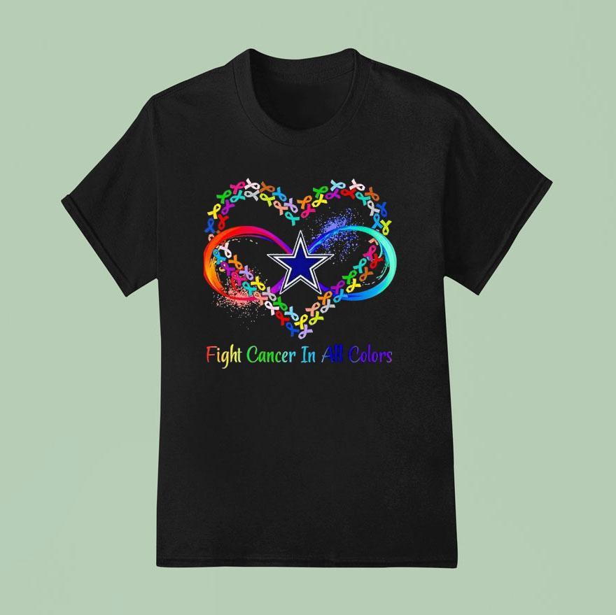 Dallas Cowboys Fight Cancer In All Colors Awareness T Shirt