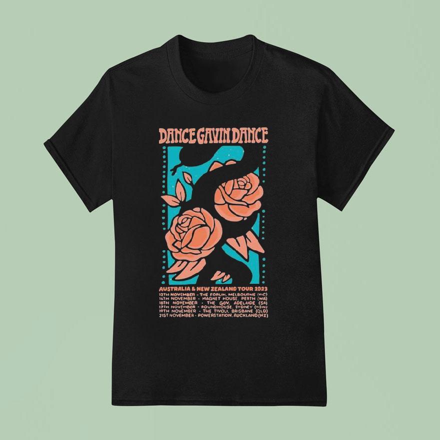 Dance Gavin Dance Australia And New Zealand Tour Rose T Shirt