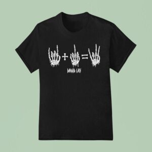 Danger Cats Quik Maths Skeletons Hands T Shirt
